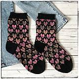 Ponožky, pančuchy, obuv - Ručne pletené dámske vlnené ponožky veľkosť 40/41 - 15422158_