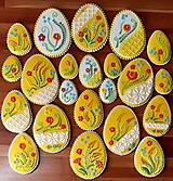 Dekorácie - Sada dekoratívnych medovníkových vajíčok - 15421924_
