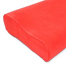 Úžitkový textil - Červený velúr/plyš - obliečka na anatomický vankúš - 15421644_