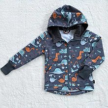 Detské oblečenie - Softshellová bunda dinosauríky - 15423247_
