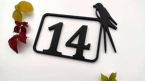 Tabuľky - Číslo na dom - sediaca lastovička - 15421577_