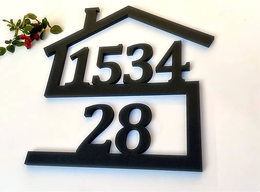  - Číslo na dom - dvojpodlažný dom (stredný domček - výška číslic 11cm) - 15424900_
