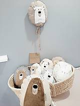 Detské doplnky - Balón na stenu latte bavlna macko SIMPLE - 15426190_