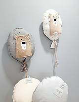 Detské doplnky - Balón na stenu latte bavlna macko SIMPLE - 15426192_