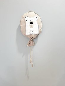 Detské doplnky - Balón na stenu latte bavlna macko SIMPLE - 15426189_