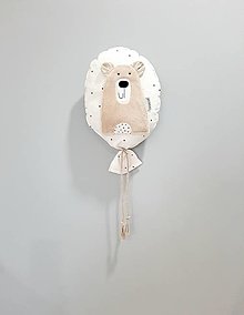Detské doplnky - Balón na stenu Pure bodky bavlna macko béžový PREMIUM - 15426215_
