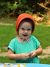 Detské čiapky - Detský čepiec tehlový pointoille - 15425718_