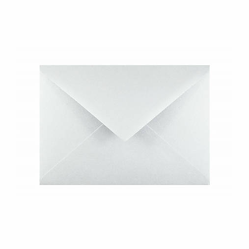 Papier - Perleťová strieborná obálka Pale Silver - 15428078_