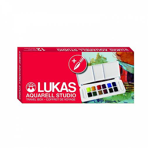 LUKAS, sada akvarelových farieb, 13 ks, plastový box