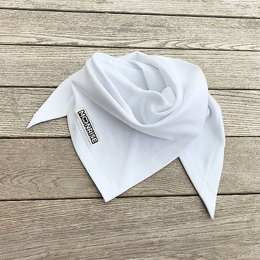 Detské doplnky - Rebrovaná organic šatka - white - 15425949_