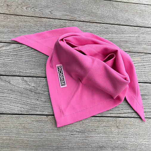 Detské doplnky - Rebrovaná organic šatka -  sweet pink - 15426602_