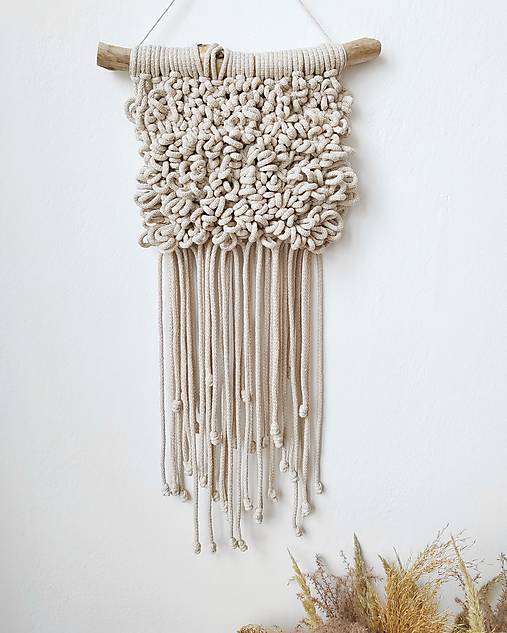 Dekorácie - Macramé dekorácia CLOUD  (šírka cca 30cm) - 15426096_