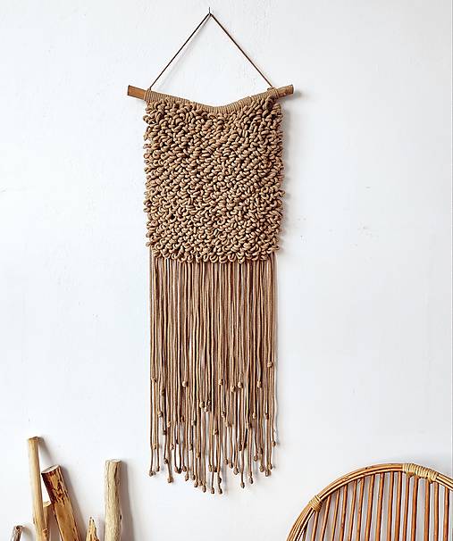 Dekorácie - Macramé dekorácia CLOUD  (šírka cca 40-50cm) - 15426106_