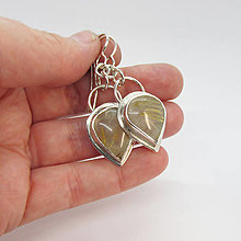 Sady šperkov - Apríl: Venušino srdce / Sagenit Qtz (Náušnice visiace) - 15426352_