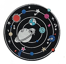 Galantéria - Nažehľovačka veľká Vesmír 12,5x12,5cm (NZ333) - 15428104_