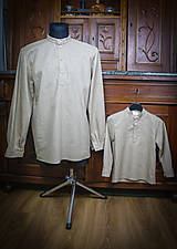 Pánske oblečenie - Pánska košeľa - Ľanová - 15425071_