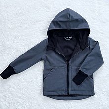 Detské oblečenie - Softshellová bunda šedý melír - 15426695_