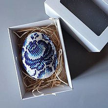 Dekorácie - Veľkonočné vajíčko z korálikov - v krabičke - 15426436_