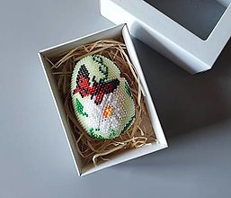 Dekorácie - Veľkonočné vajíčko z korálikov - v krabičke - 15426519_