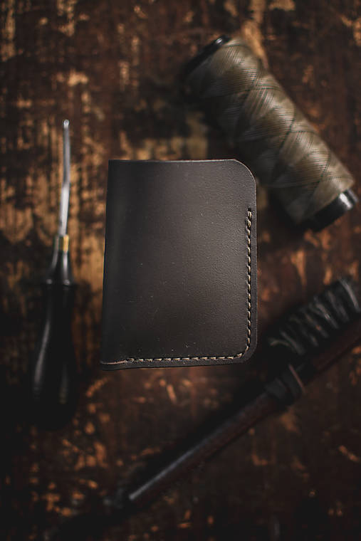 Peňaženky - Kožený cardholder - Simple - 15426919_