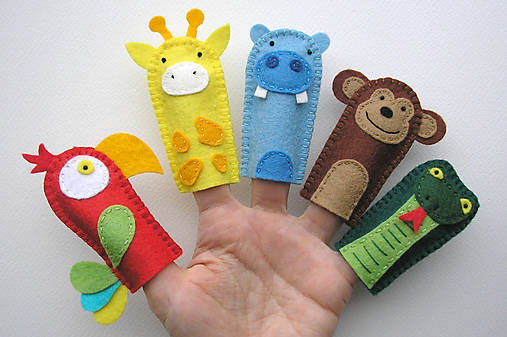 Hračky - Maňušky na prst - V ZOO 1 - 15425887_