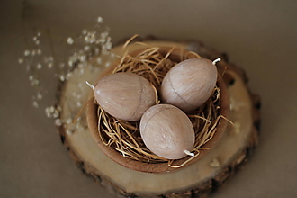 Dekorácie - Veľkonočné vajíčko - sviečka (Béžová) - 15428613_