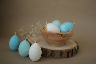 Dekorácie - Veľkonočné vajíčko - sviečka (Tyrkysová) - 15428625_