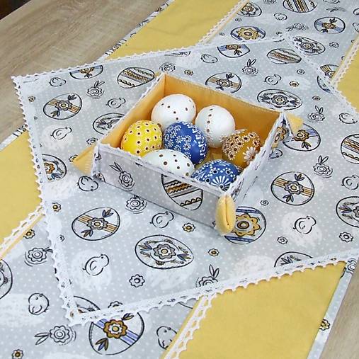 Úžitkový textil - PAVLA - veľkonočný obrus štvorec 40X40 - 15428407_