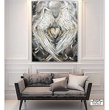 Obrazy - "Strážne krídla" 3D maľba - 15429798_