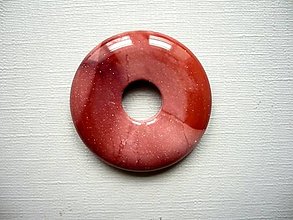 Minerály - Donut 30 mm - jaspis mookait, č.31f - 15429785_