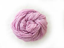 Šály a nákrčníky - "pastel violet/rose" hodvábny šál (pléd, štóla) skladom - 15429216_