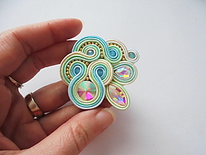 Brošne - soutache brošňa - 15431981_