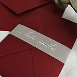 Papiernictvo - Transparentný pásik na obálku - Bude svadba Palace white - 15432604_