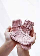 Detské topánky - Letné ponožky pre bábätko - BAVLNA (Ružová) - 15431573_