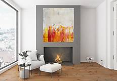 Obrazy - Nekonečný oheň- veľký abstraktný obraz - 15431509_