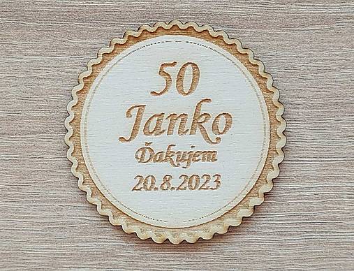 Narodeninová magnetka kruh vrúbkovaný 55x3mm