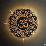 Obrazy - Mandala MEDITÁCIA ॐ (gold-black) 50 x 50 - 15433463_
