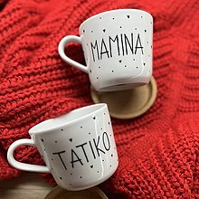 Nádoby - Maľované šálky pre rodičov- Mamina a tatiko/ ocino - 15432331_