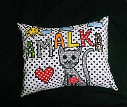 Detský textil - Rozprávkový vankúšik pre Amálku 🐱 - 15431760_