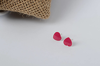 Náušnice - Valentínske ♥ ďobky ružové - 15432273_