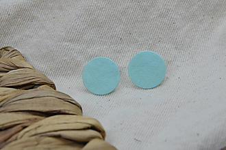 Náušnice - Náušnice z prateľného papiera kruhy mint - 15432616_