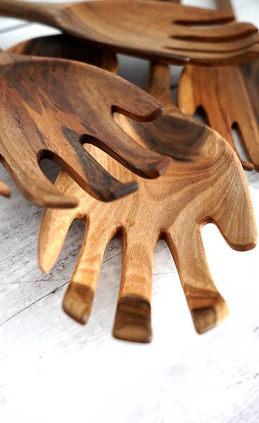 Drevená šalátová súprava RUKY