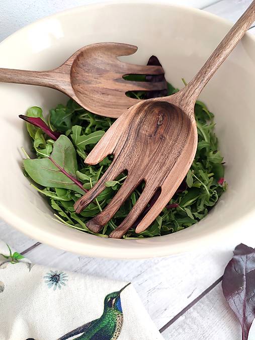 Drevená šalátová súprava RUKY