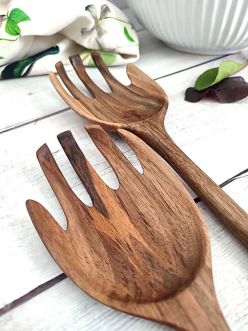 Drevená šalátová súprava RUKY