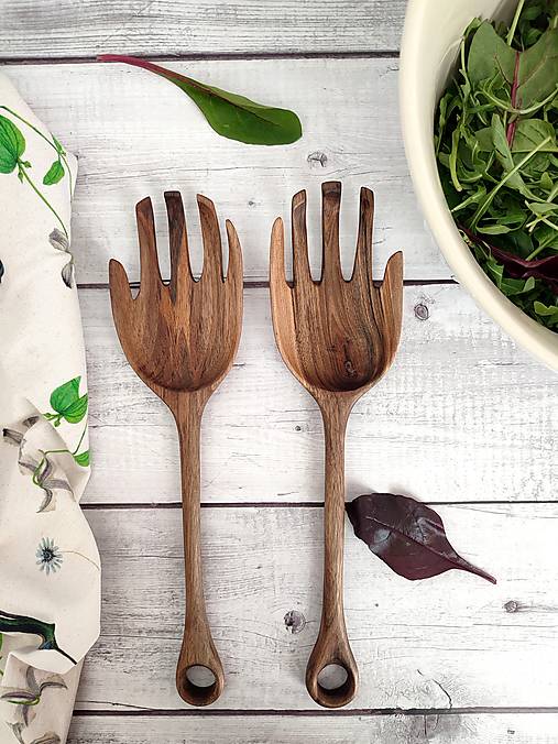Drevená šalátová súprava RUKY