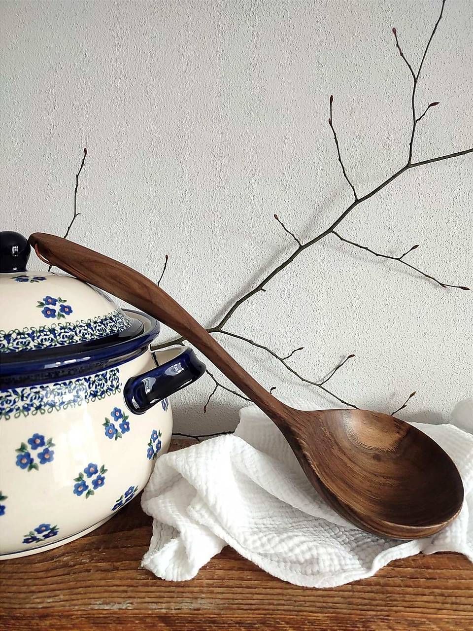 Veľká drevená naberačka