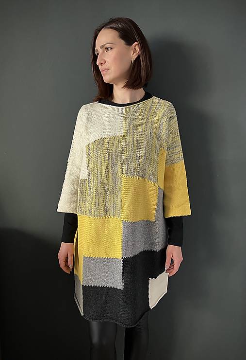 Šaty - ART PIXEL šaty  (Lemon) - 15434556_
