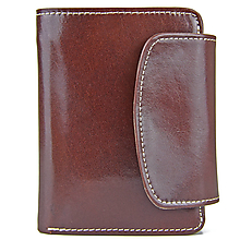 Peňaženky - Luxusná dámska kožená peňaženka v hnedej farbe - 15435361_