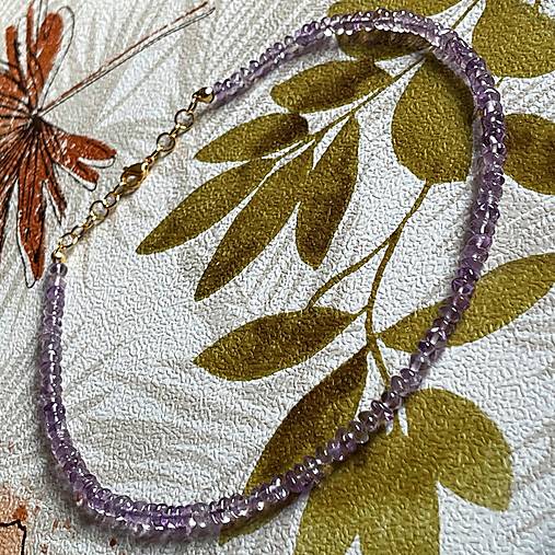 Luxury Amethyst Steel Choker Necklace / Bracelet / Náhrdelník alebo dvojitý náramok ametyst