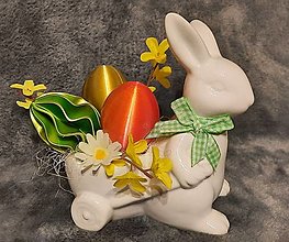 Dekorácie - Zajačik- veľkonočná dekorácia - 15440178_